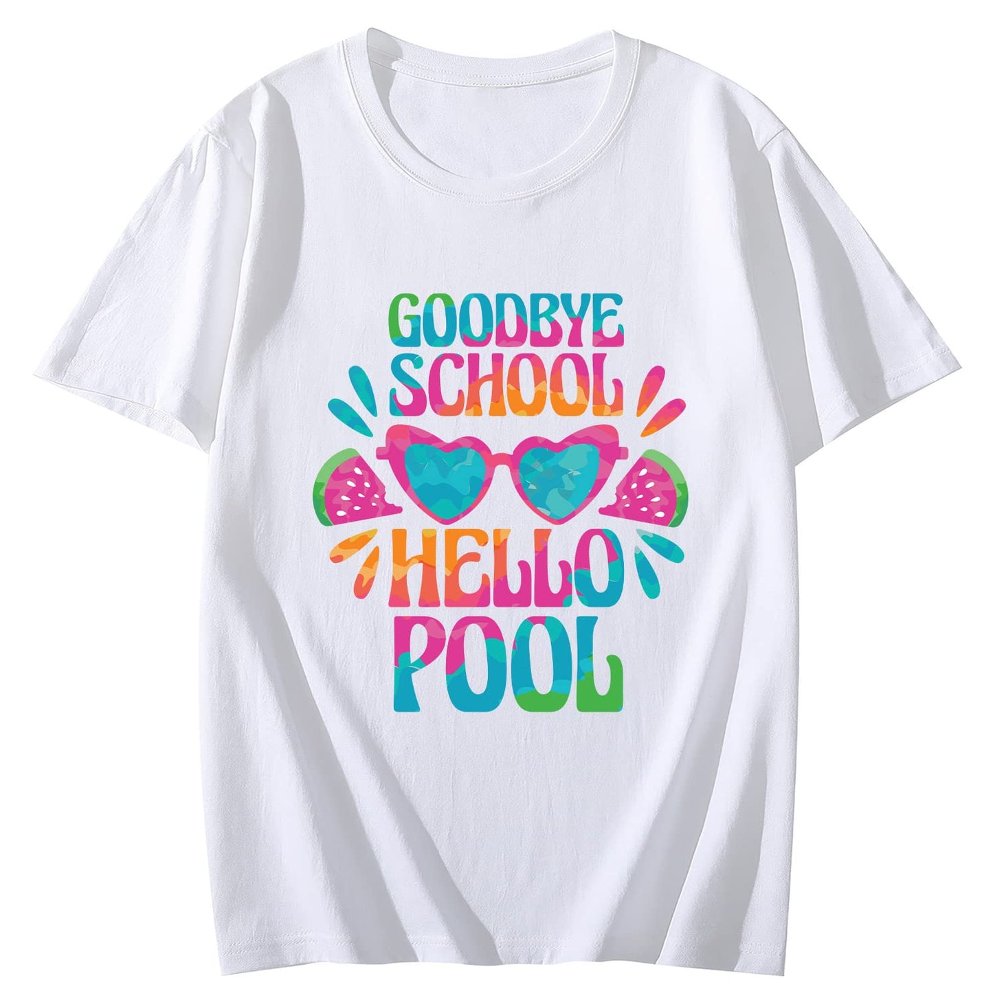 Goodbye School Short Sleeve Comfort Tops T-Shirts for Women
