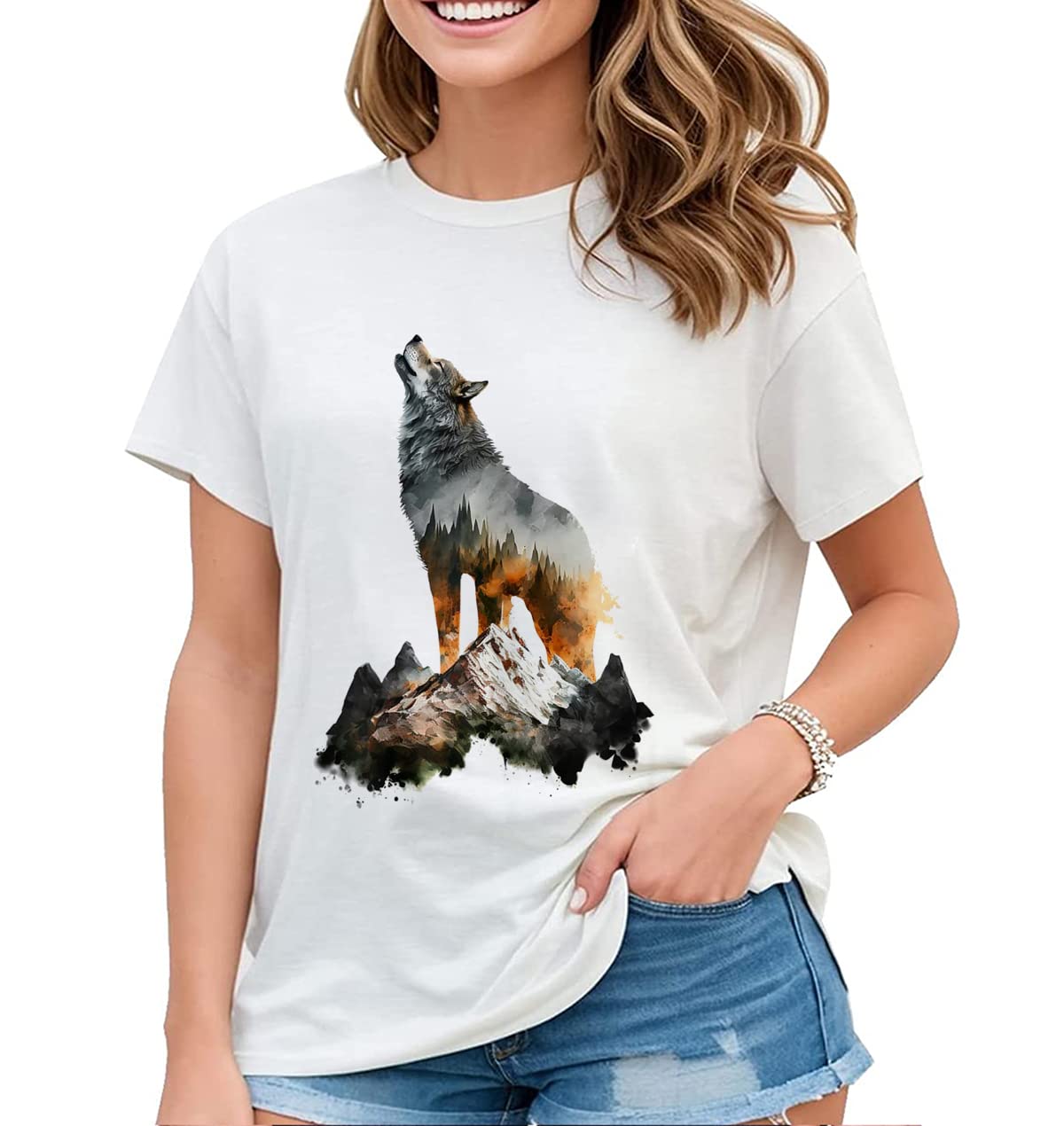 Women's Tshirt Animal Art Graphic Shirt Animal Lovers Casual Short Sleeve Top
