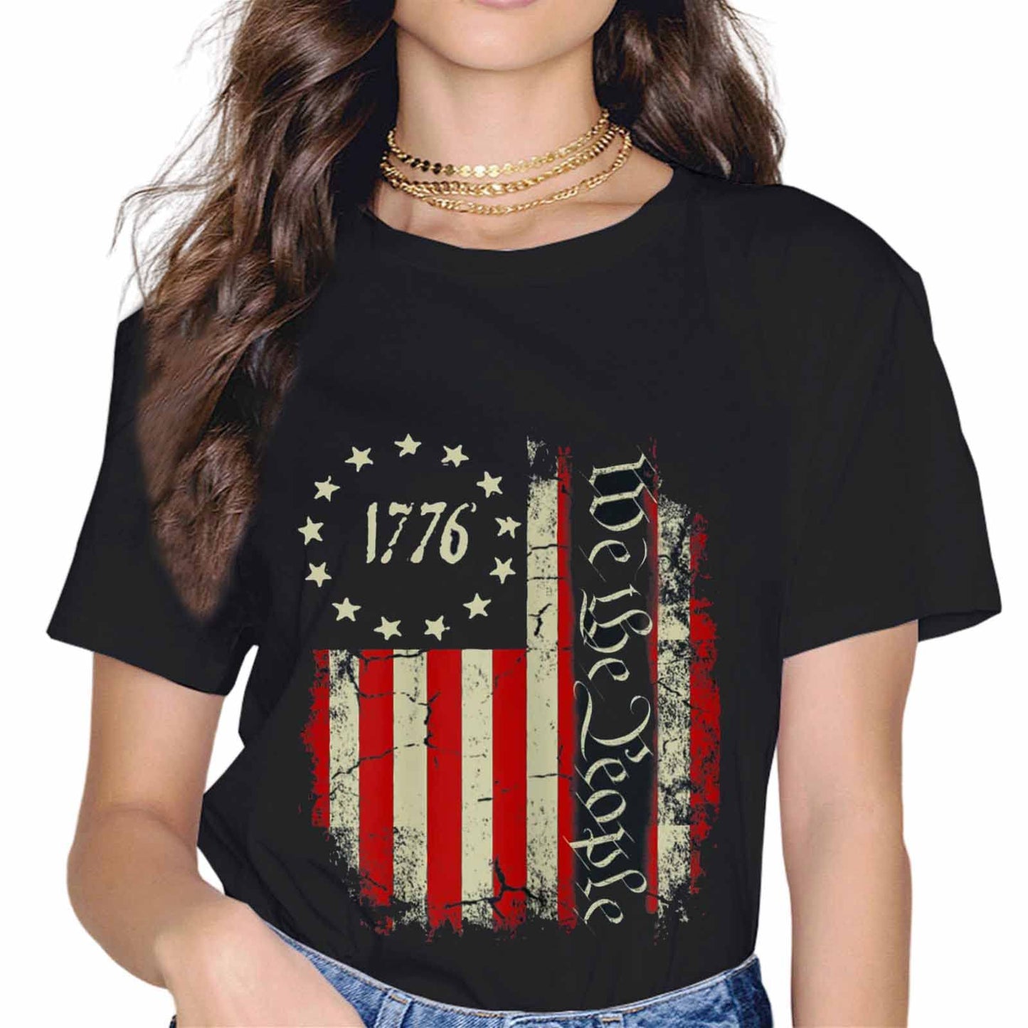 Sassalilly We The People American History 1776 Independence Day Gift T-Shirt