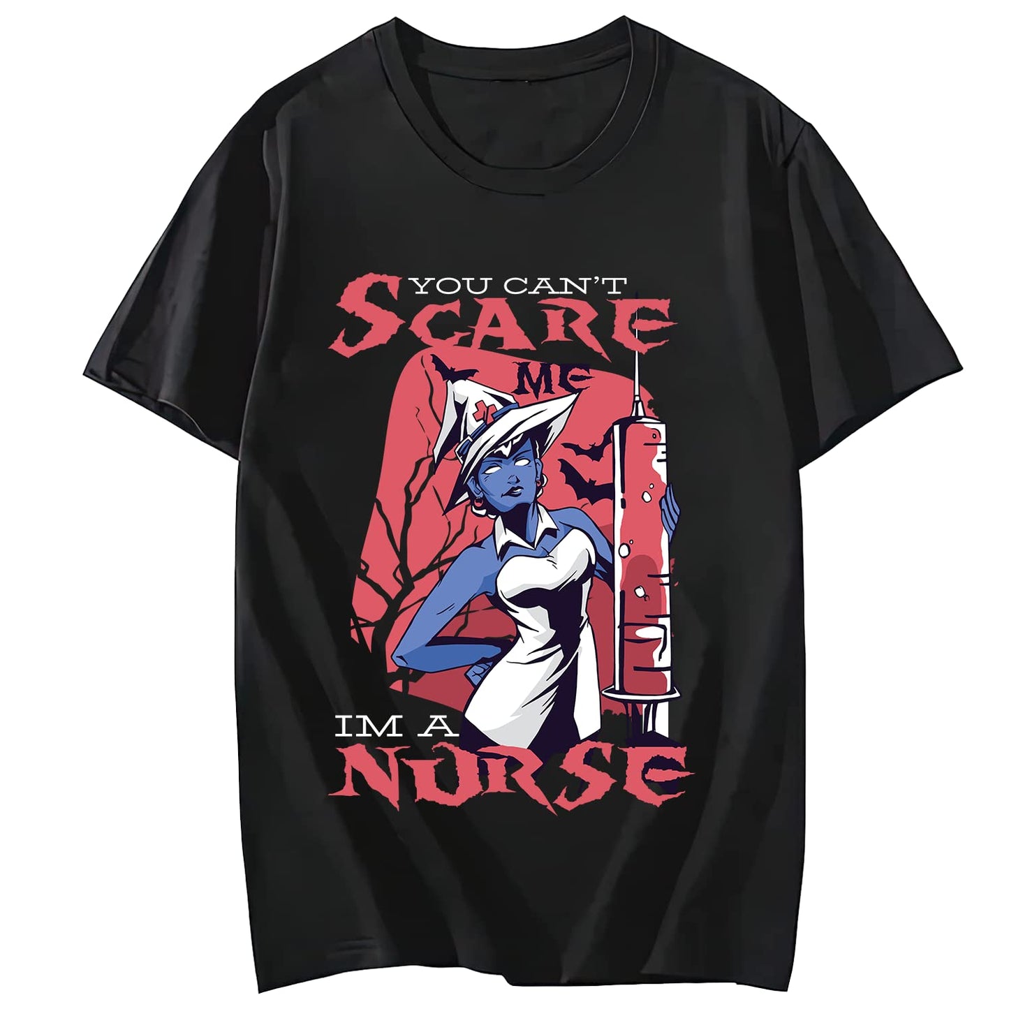 Women's Flat Nurse Shark Pattern Casual Short Sleeve Gift T-Shirt