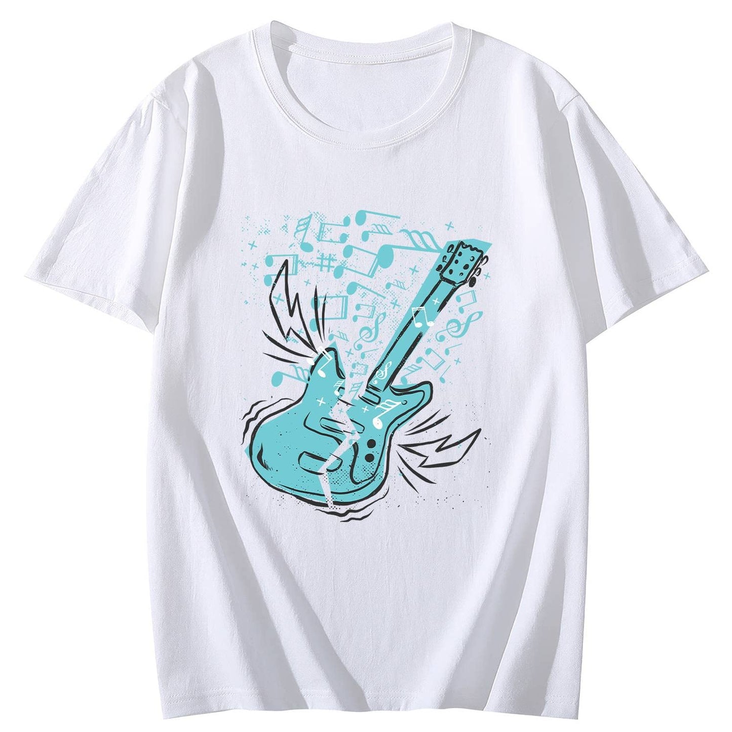 Guitar Music Short Sleeve Comfort Tops T-Shirts for Women