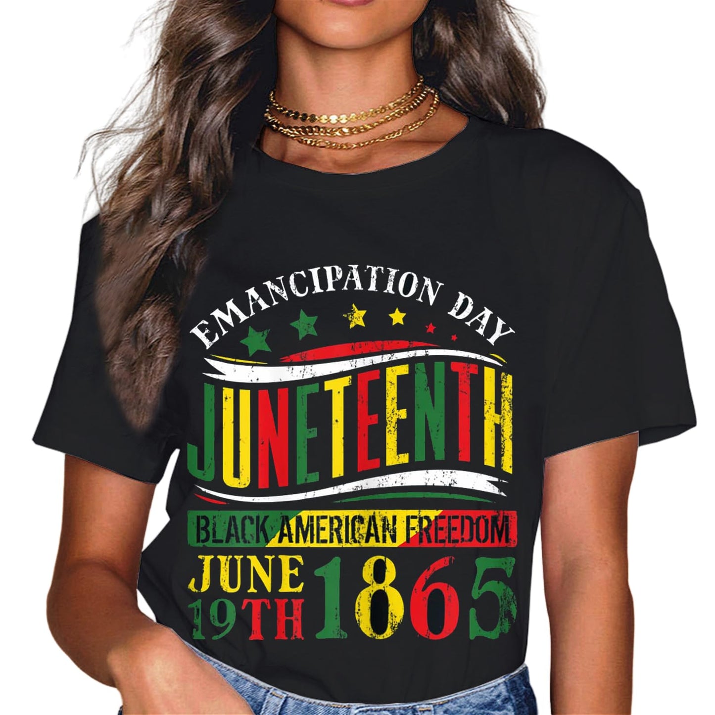 Sassalilly 1865 Juneteenth Celebrate African American Freedom Day Women T-Shirt