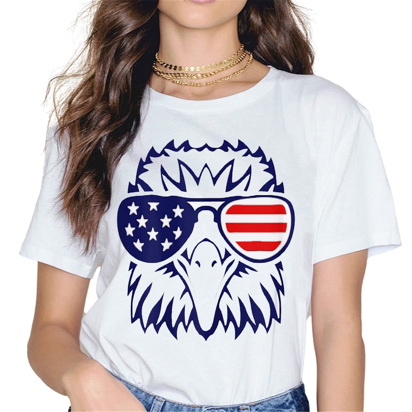 Merica Bandana Bald Eagle T-Shirt - Patriotic Graphics
