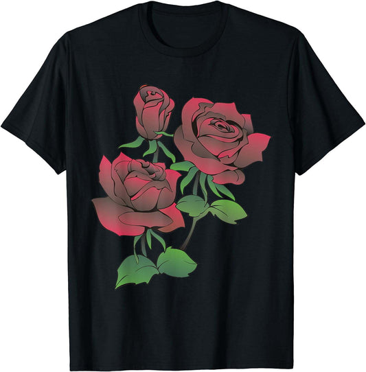 Red Rose Tshirt Men, Women, Girls, Boys, Kids.