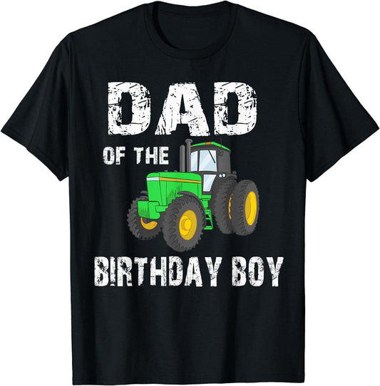 Dad of the Birthday Boy Vintage Farm Tractor Party family T-Shirt