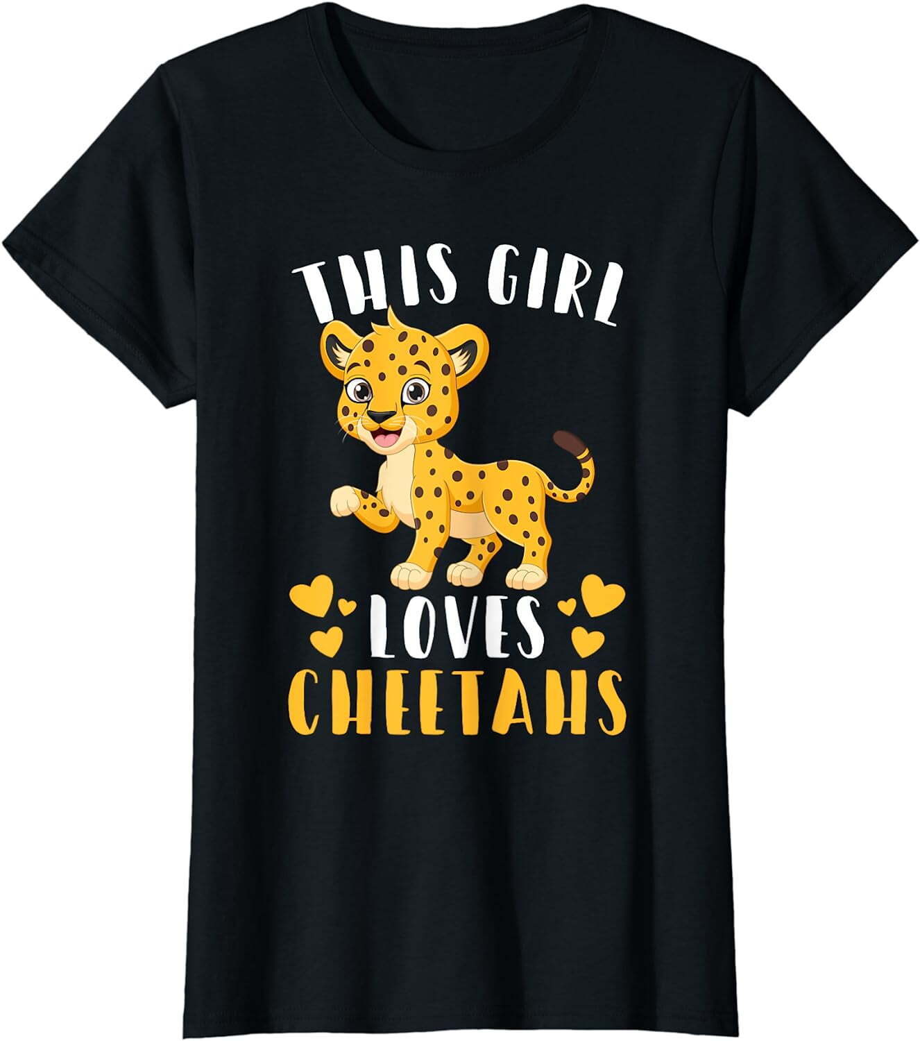 Cheetah Funny Kids This Girl Loves Cheetahs T-Shirt
