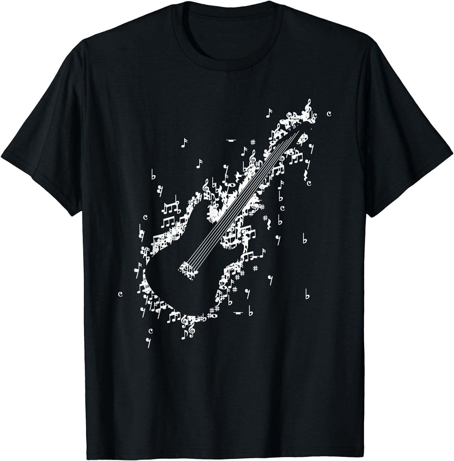 Instrumental Guitar Musical Notes, Musical Notes Guitar T-Shirt