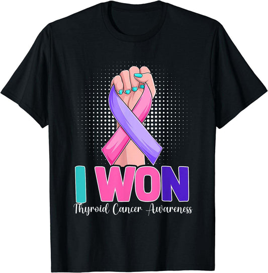 I Won Thyroid Ribbon Thyroid Cancer Awareness Month T-Shirt