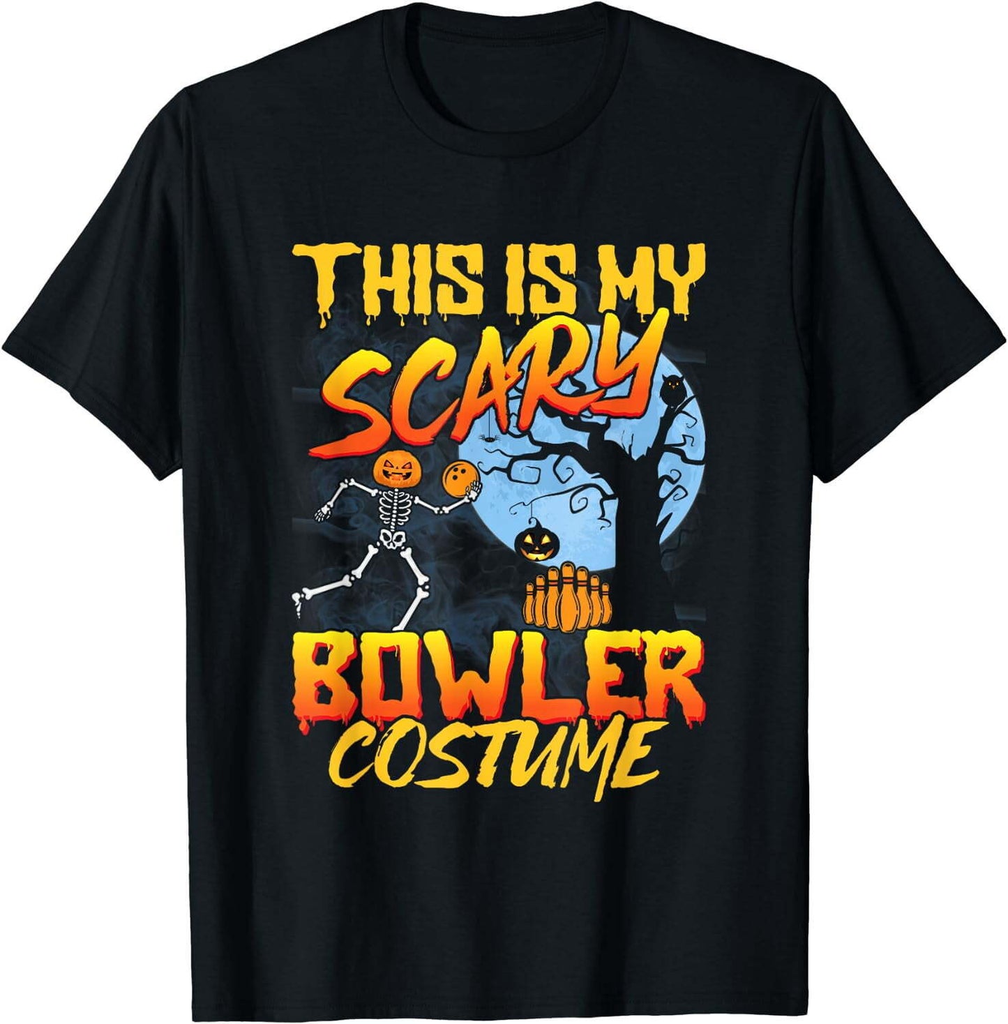 This Is My Scary Bowling Costume Halloween T-Shirt