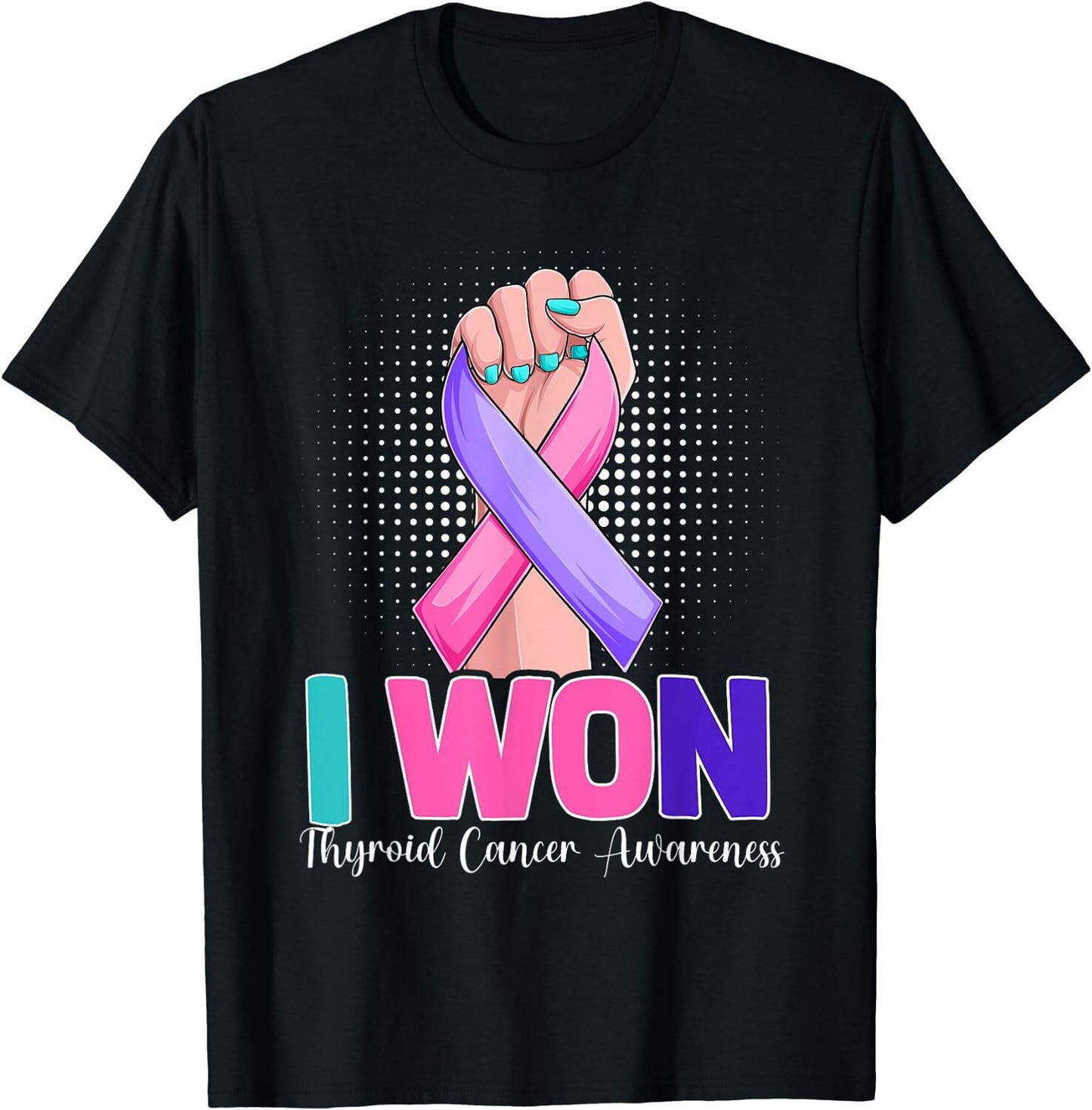 I Won Thyroid Ribbon Thyroid Cancer Awareness Month T-Shirt