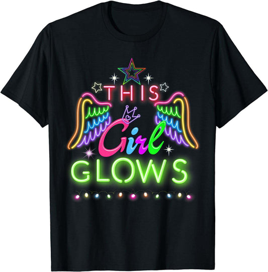 This Girl Glows Lights Glow Party Lover T-Shirt