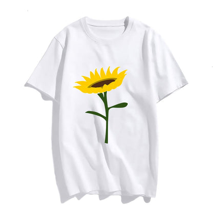 Sunflower T Shirts for Women T-Shirt Cute Graphic Tops Tshirt Womens