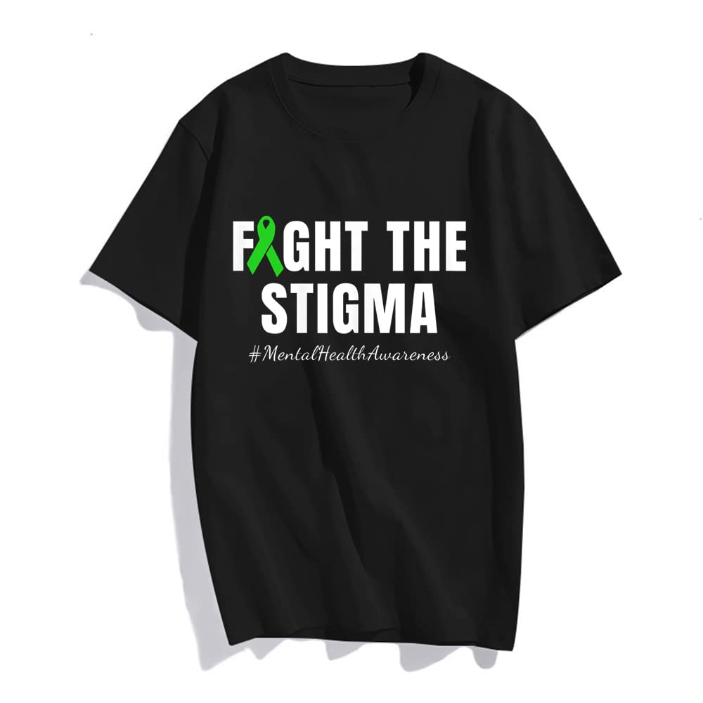 Mental Health Awareness Short Sleeve Casual Round Neck T-Shirt Gift