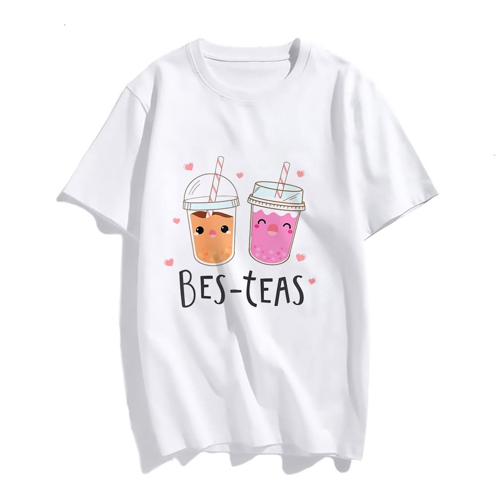 Sassalilly Bubble Tea Bubble Cartoon Kawaii Shirt Besties Best Friends T-Shirt