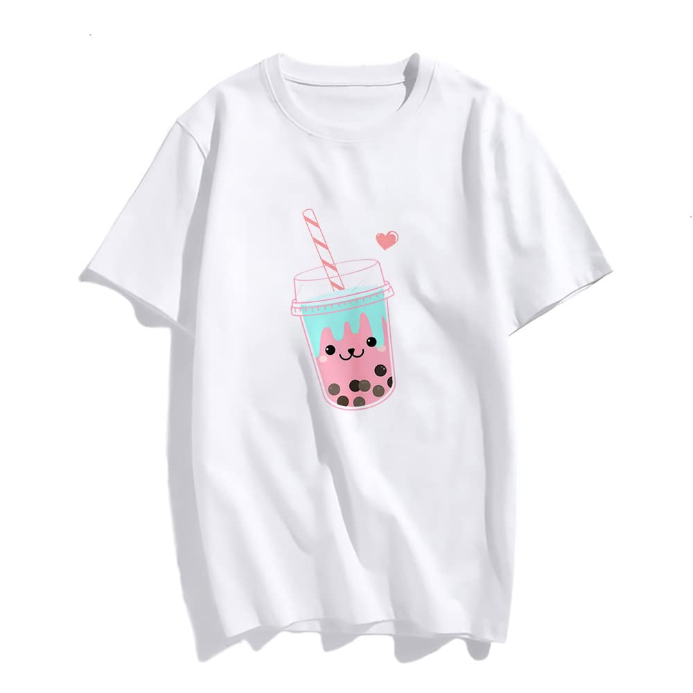 Sassalilly Bubble Tea Bubble Cartoon Kawaii Shirt Besties Best Friends T-Shirt