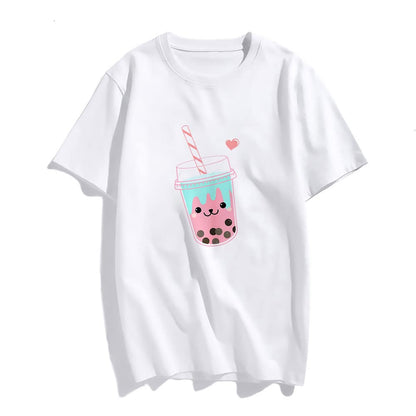 Sassalilly Bubble Tea Bubble Cartoon Kawaii Shirt Besties Best Friends T-Shirt