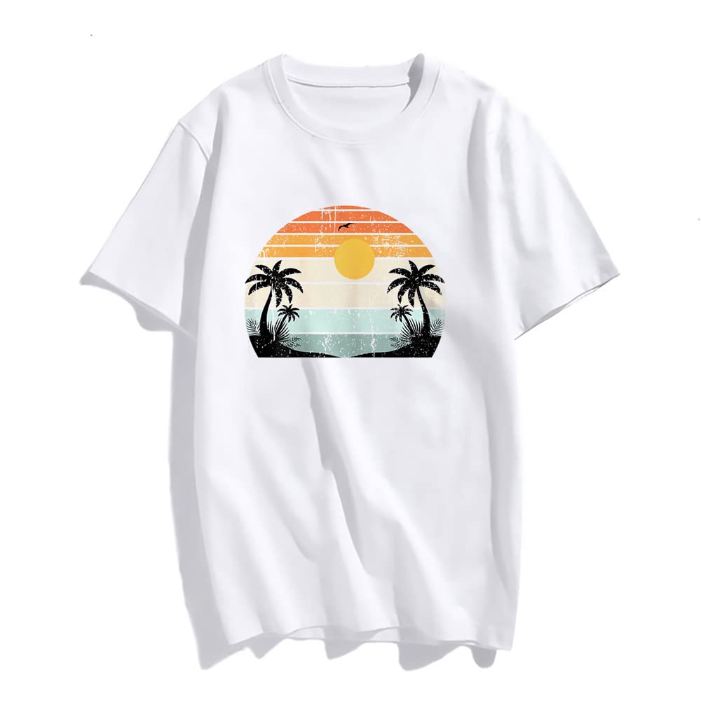 Sunset Beach Tropical Palm Tree Sunny T-Shirt