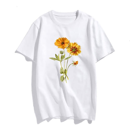 Sunflower T Shirts for Women T-Shirt Cute Graphic Tops Tshirt Womens