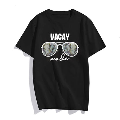 Women Fashion Vacation Summer Travel Traveling Mode Casual T-Shirt