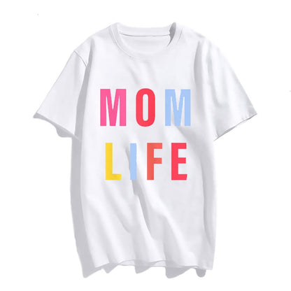 Mom Life Messy Bun Tie Dye Bandana Mothers Day T-Shirt