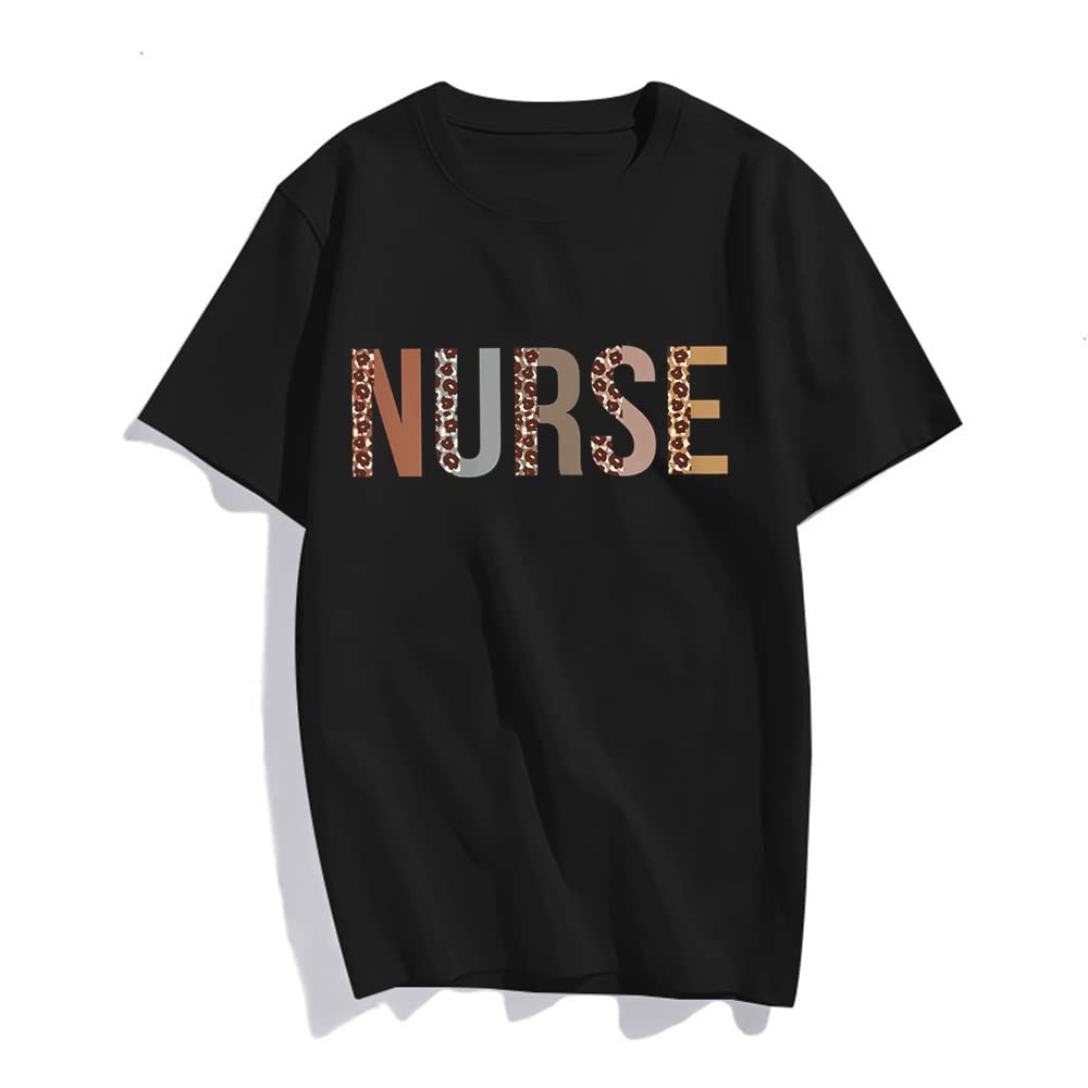 Sassalilly Leopard Nurse Day Appreciation Nurse Week for Women for Work T Shirt T-Shirt