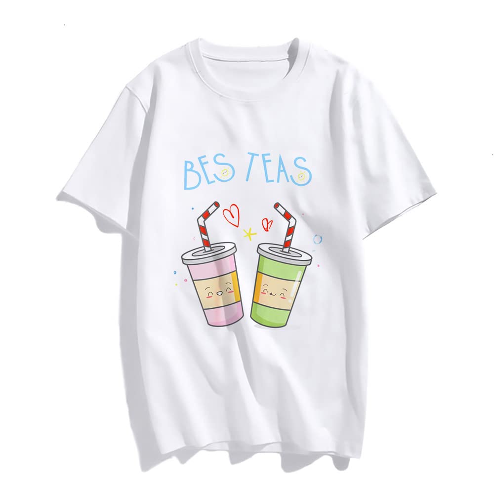 Sassalilly Bubble Tea Bubble Cartoon Kawaii Shirt Besties Best Friends T-Shirt