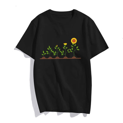 Sunflower T Shirts for Women T-Shirt Cute Graphic Tops Tshirt Womens