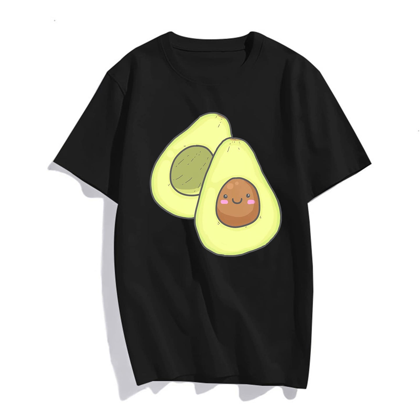 Womens Lovely Avocado Graphic Short Sleeve T Shirts for Women Summer Tops Teen Girl Clothes