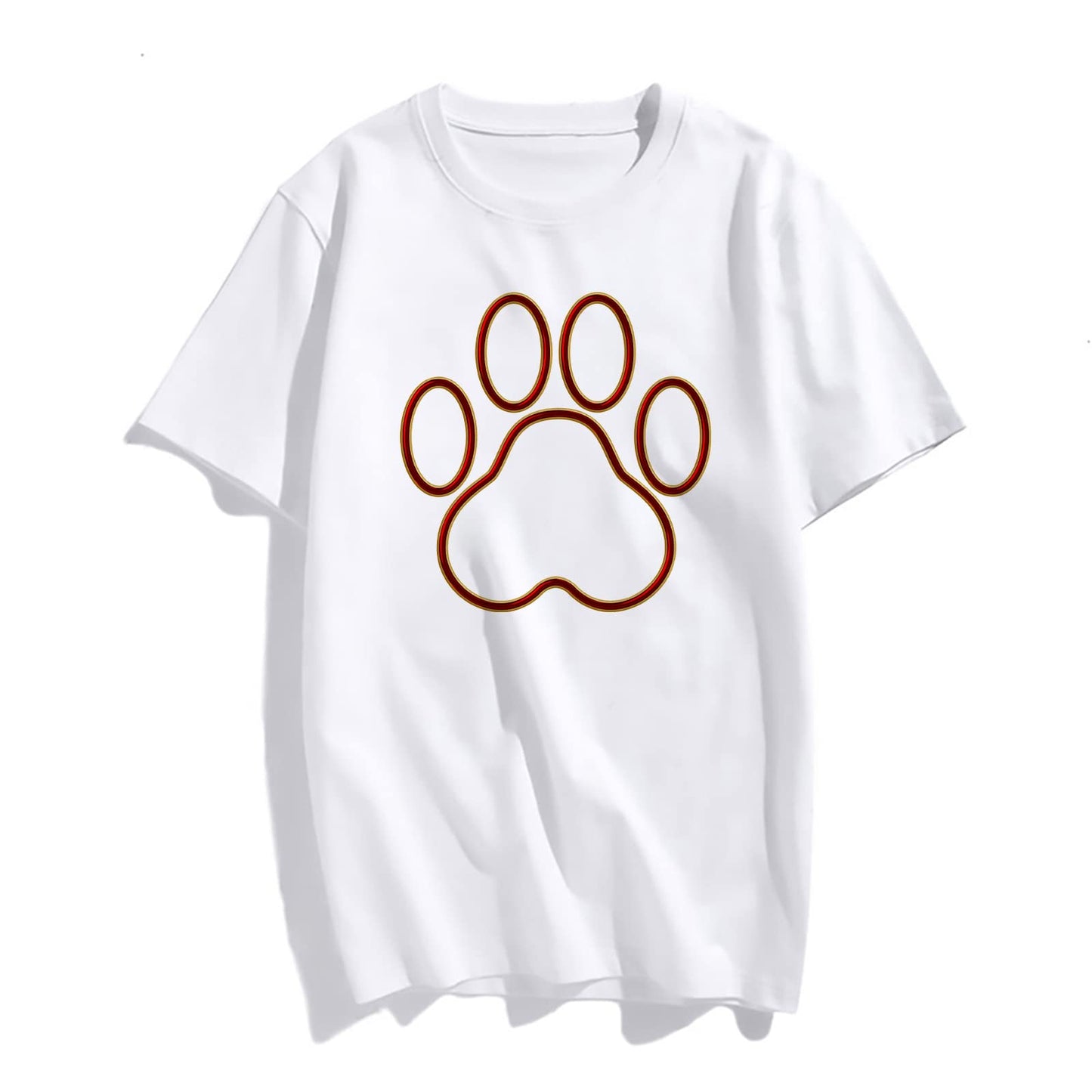 Women Cat Paw Graphics T-Shirt Fashion Casual Short-Sleeved Tops Teens Girl Clothes