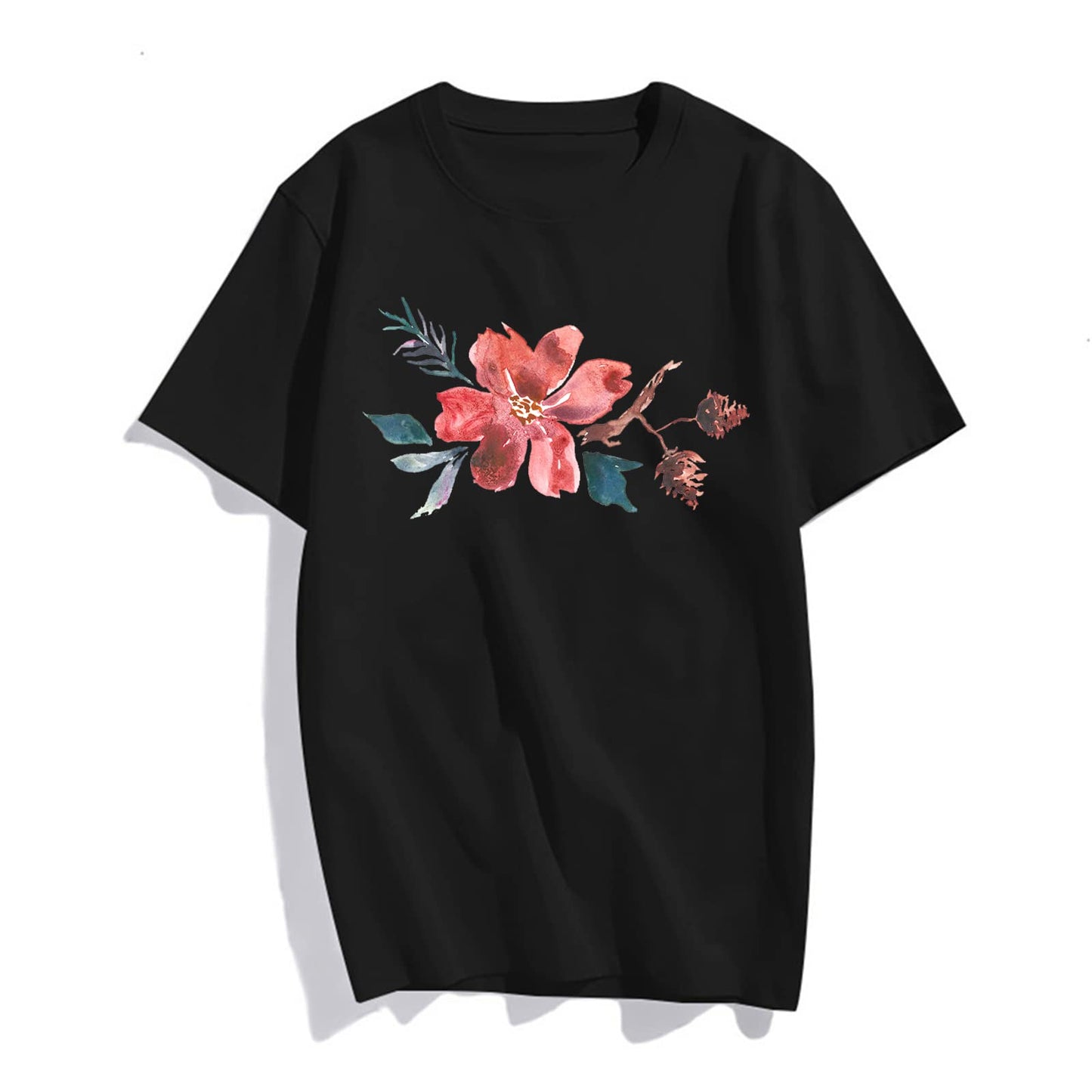 Women's Wildflower Graphic Summer Casual T-Shirt