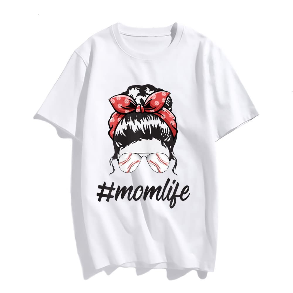 Sassalilly Classy Mom Life Messy Bun T-Shirt