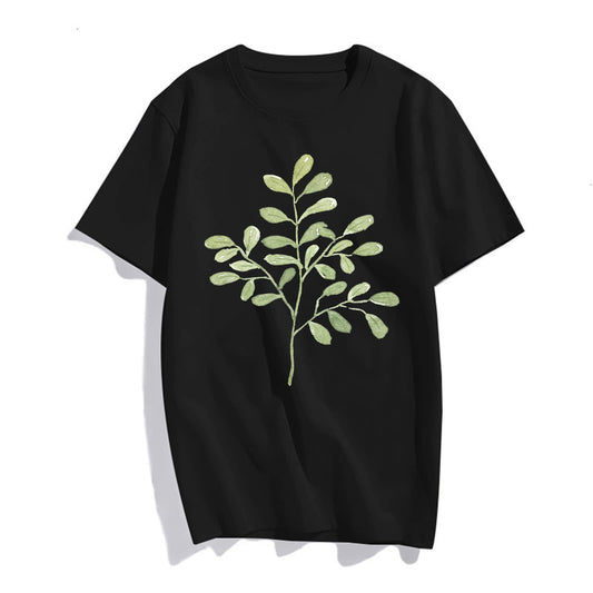 Women Greenery Graphics T-Shirt Fashion Casual Short-Sleeved Tops Teens Girl Clothes