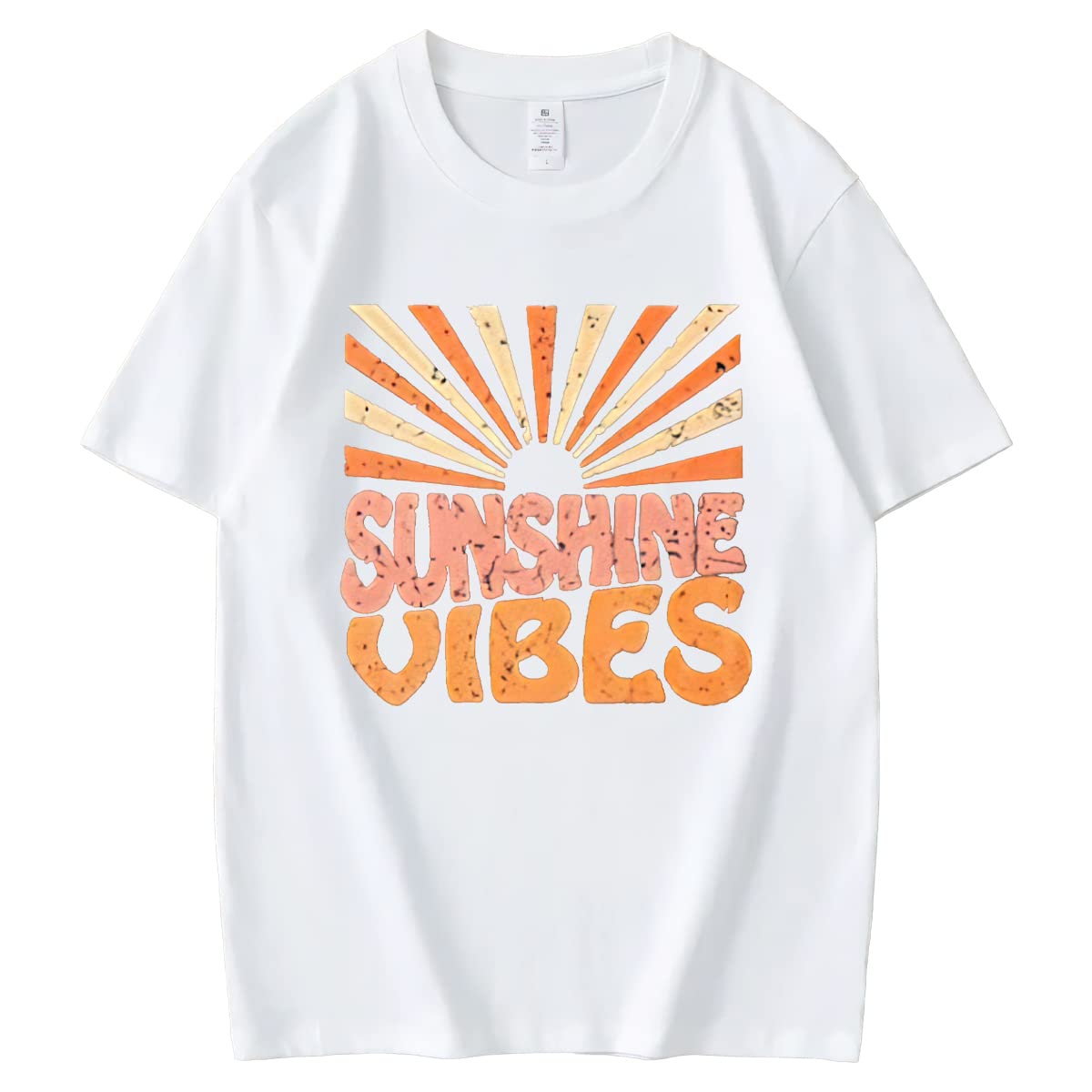 Womens Sunshine Graphic Shirt Funny Summer Short Sleeve O-Neck Tops