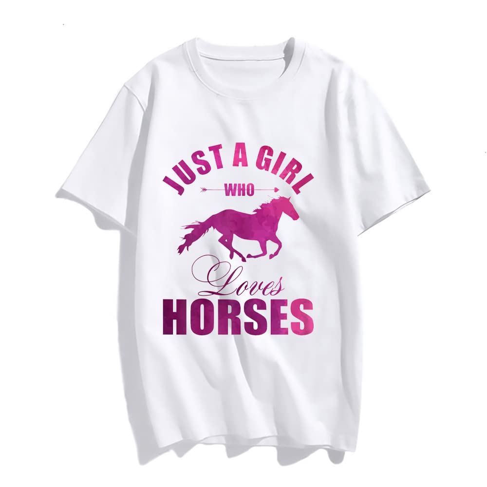 Horse Graphic Just A Girl Who Loves Horses T-Shirt