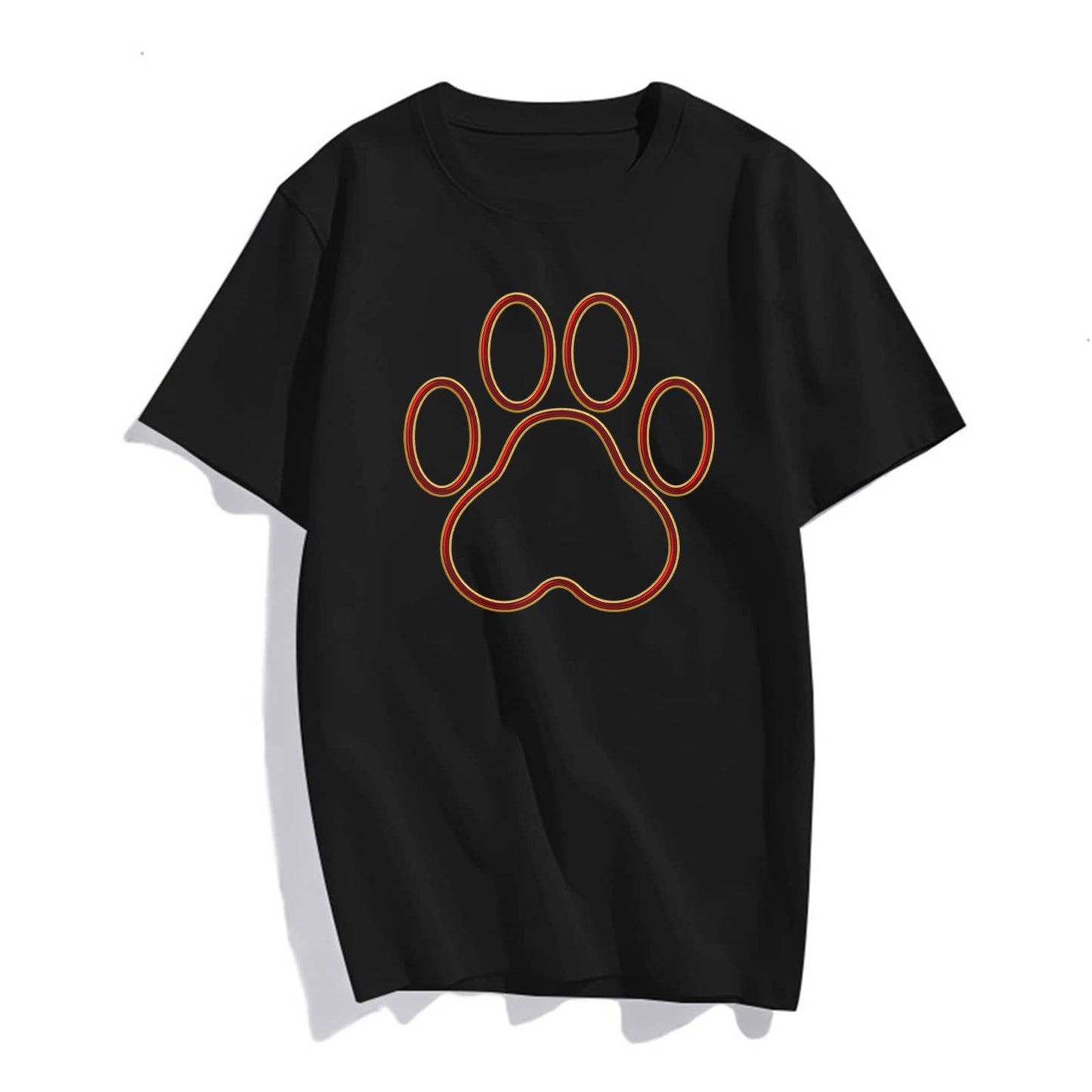 Women Cat Paw Graphics T-Shirt Fashion Casual Short-Sleeved Tops Teens Girl Clothes