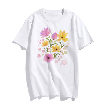 Women's Floral Tee - Wildflower Graphic T-Shirt