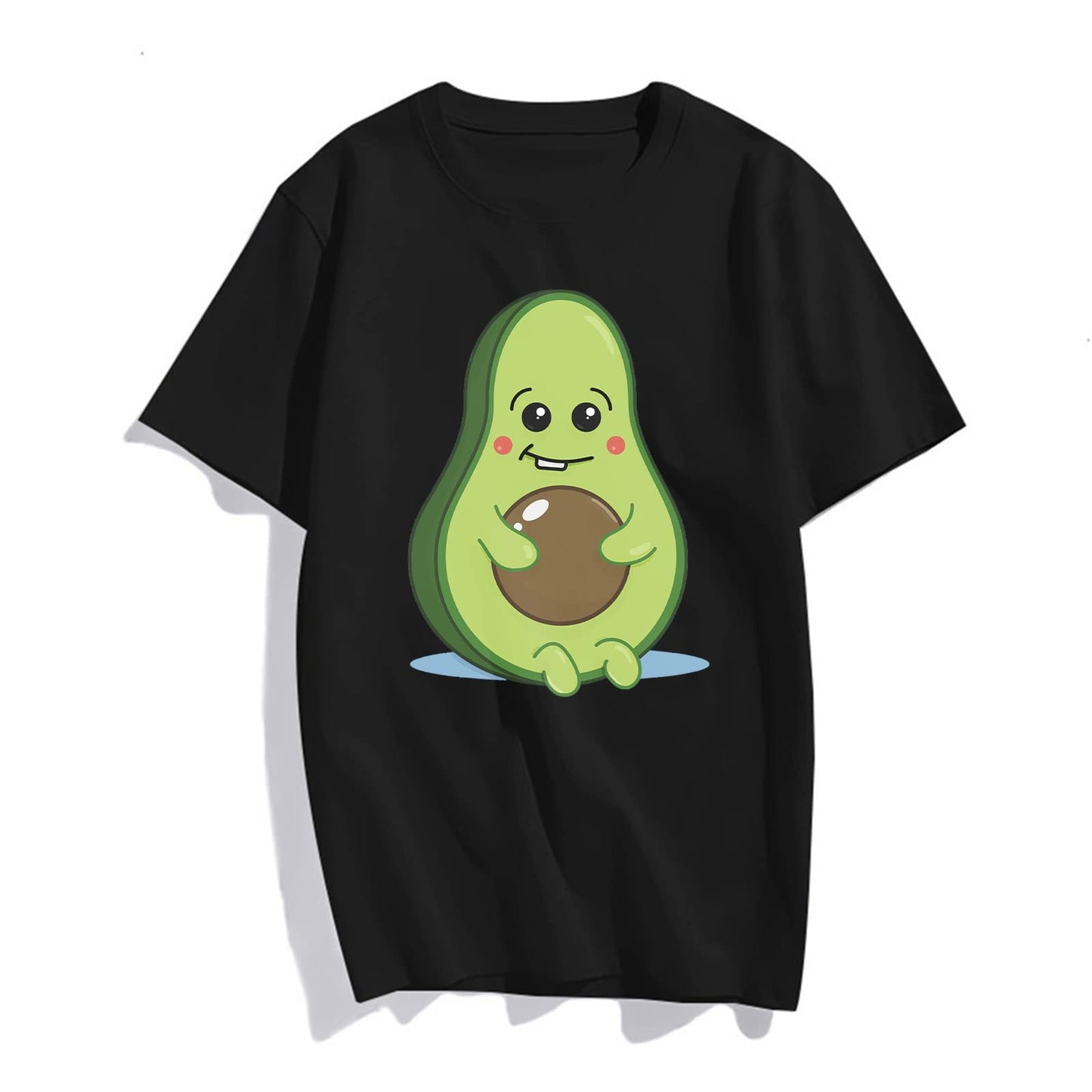 Womens Short Sleeve T Shirts Lovely Avocado Graphic for Women Summer Tops Teen Girl Clothes