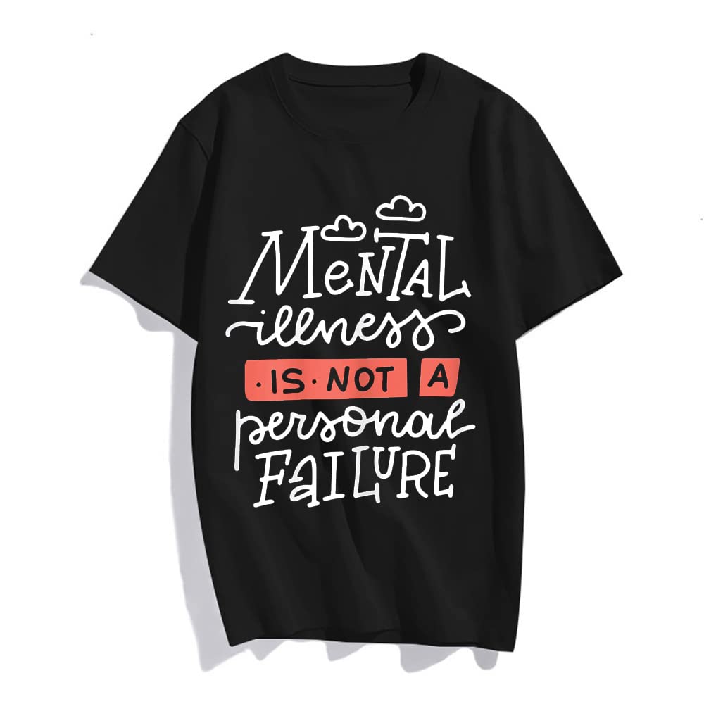 Mental Health Awareness Short Sleeve Casual Round Neck T-Shirt Gift