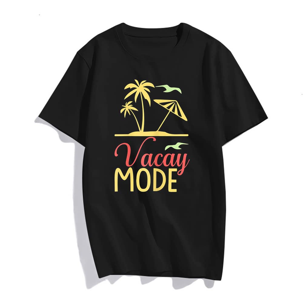 Women Fashion Vacation Summer Travel Traveling Mode Casual T-Shirt