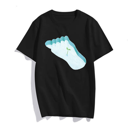 Funny Feet Graphic Tshirts Casual Short Sleeve Tops Women's Teens Girl