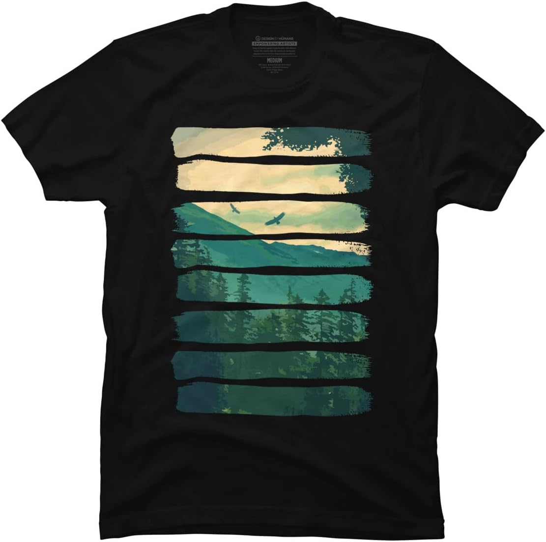 Design By Humans Men's Lost in The Wilds by Geof T-Shirt - -