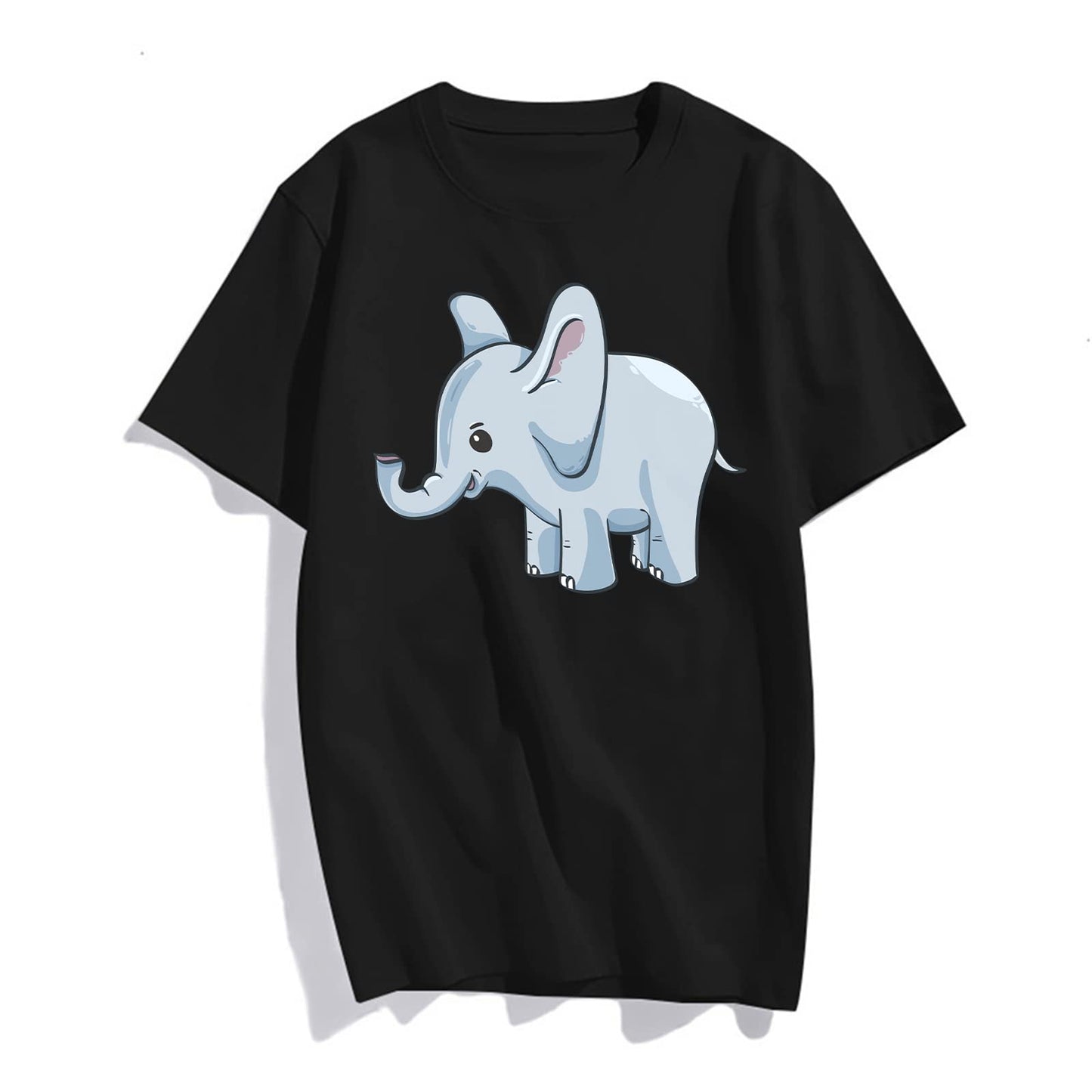 Womens Lovely Baby Elephant Graphic Short Sleeve T Shirts for Women Summer Tops Teen Girl Clothes
