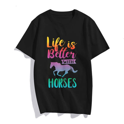 Horse Graphic Just A Girl Who Loves Horses T-Shirt