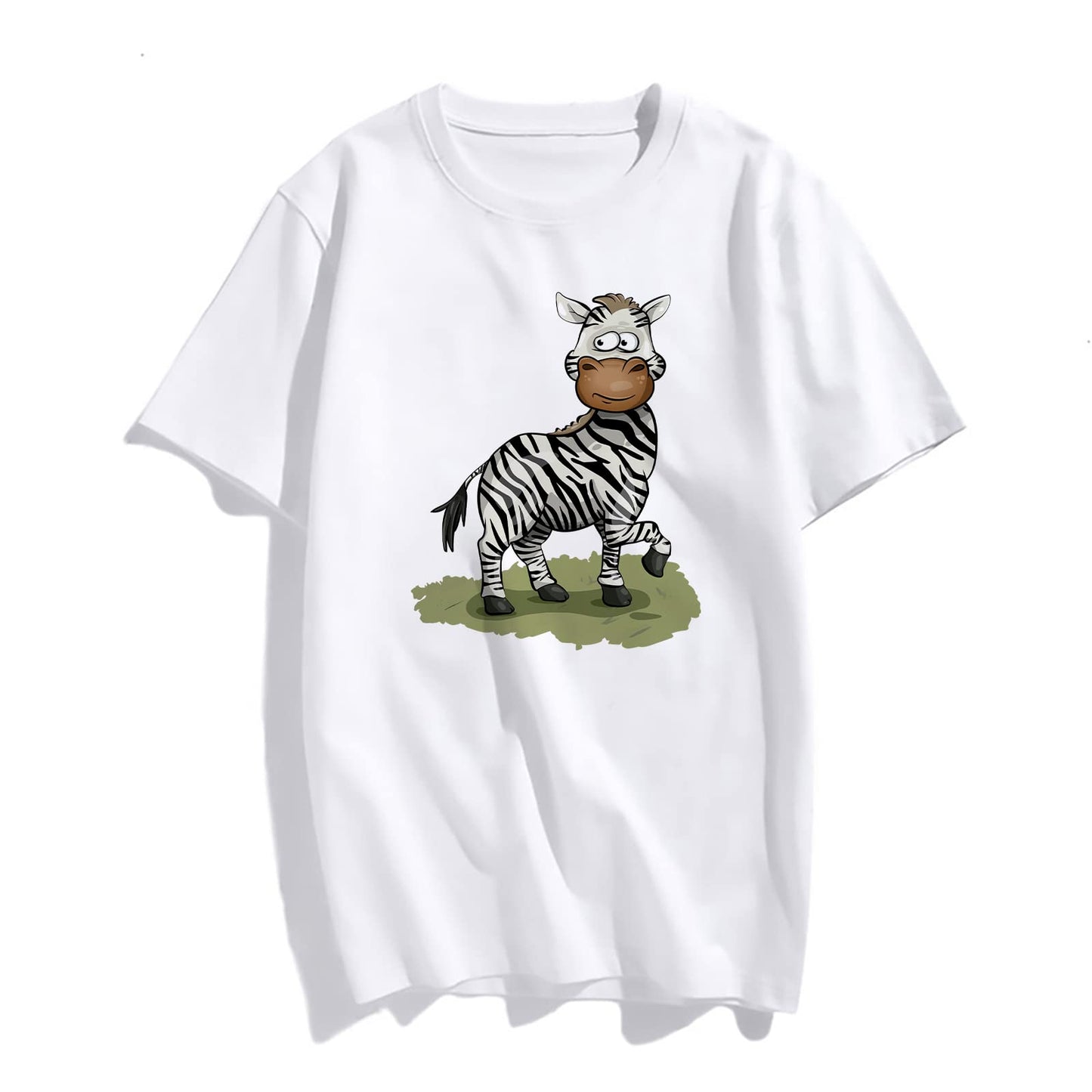 Women Funny Zebra T-Shirt Fashion Casual Short-Sleeved Tops Teens Clothes