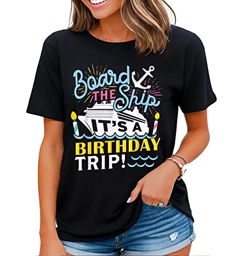 Family Cruise Ship Small Group Vacation Travel Shirt Cruise Vacation Graphic T-Shirt for Women