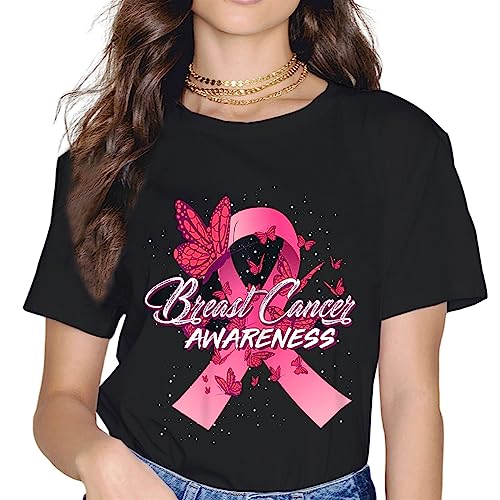 Pink Breast Cancer Awareness Women Warrior T-Shirt