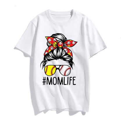 Sassalilly Classy Mom Life Messy Bun T-Shirt