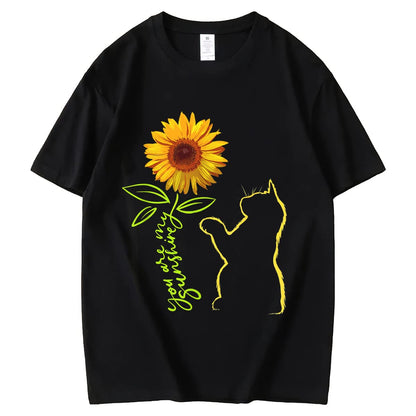 Women's Sunflower T-Shirt - Fun Animal Graphics Tee