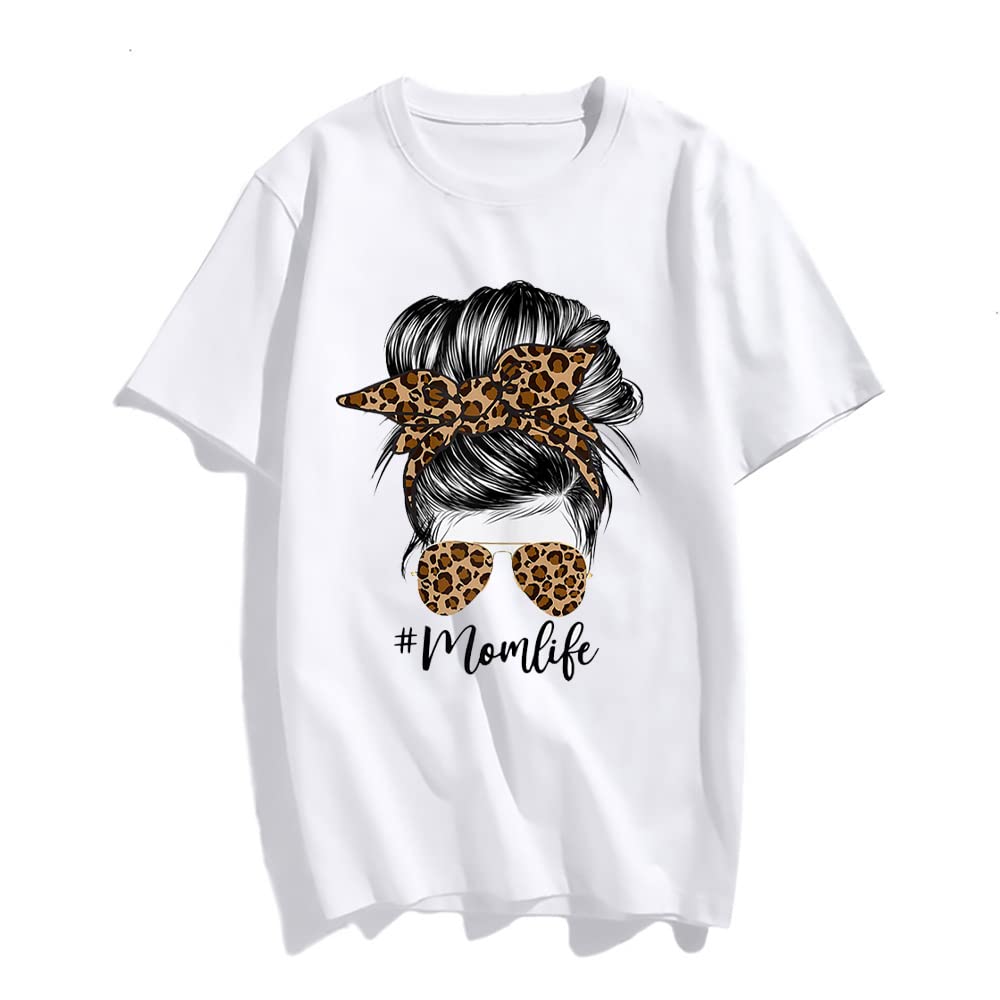 Sassalilly Classy Mom Life Messy Bun T-Shirt