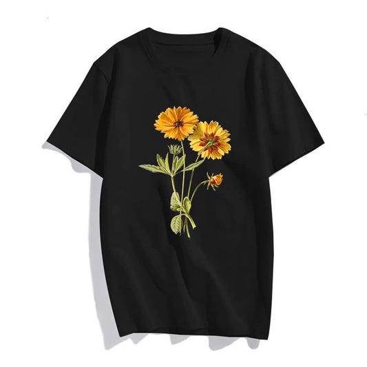 Sunflower T Shirts for Women T-Shirt Cute Graphic Tops Tshirt Womens